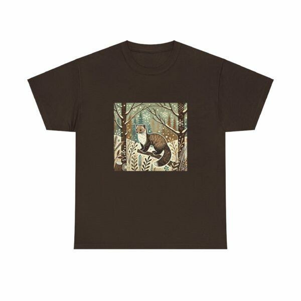 Fern the Pine Marten - Heavy Cotton Tee - Image 4