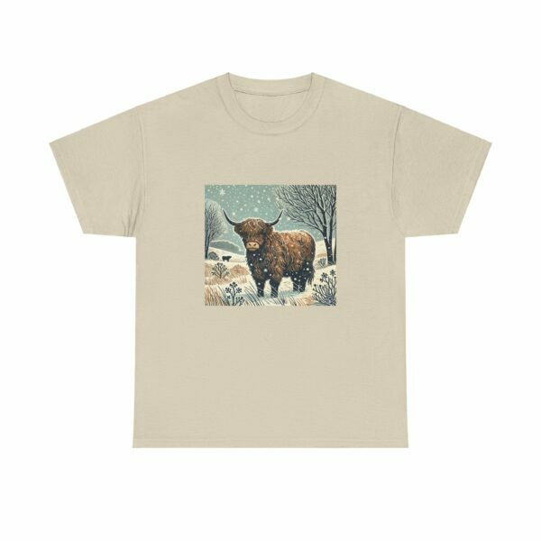 Heather the Highland Cattle - Heavy Cotton Tee - Image 3