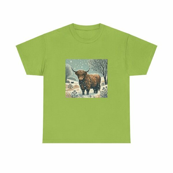 Heather the Highland Cattle - Heavy Cotton Tee - Image 7