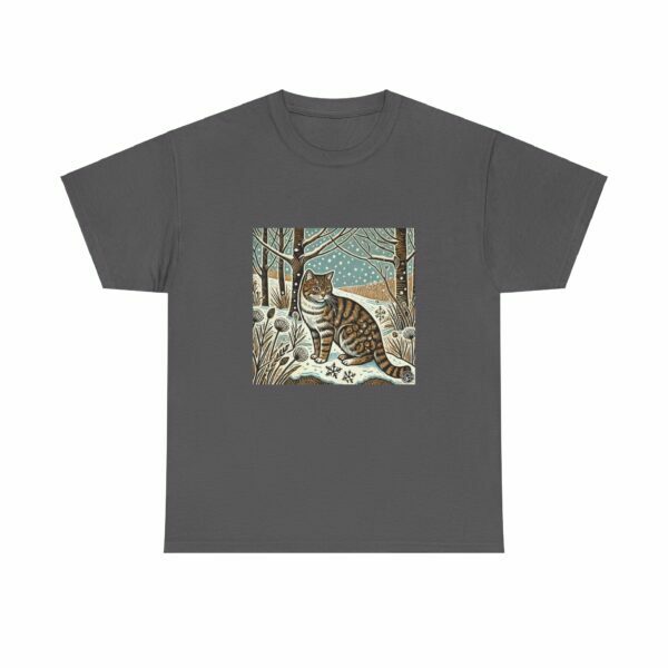 Bramble the Scottish Wildcat - Heavy Cotton Tee - Image 9