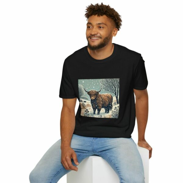 Heather the Highland Cattle - Woodland Wildlife Series Softstyle T-Shirt