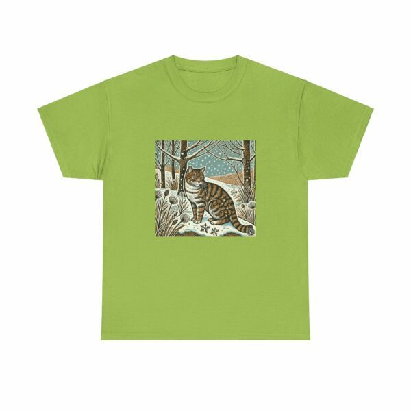 Bramble the Scottish Wildcat - Heavy Cotton Tee - Image 7