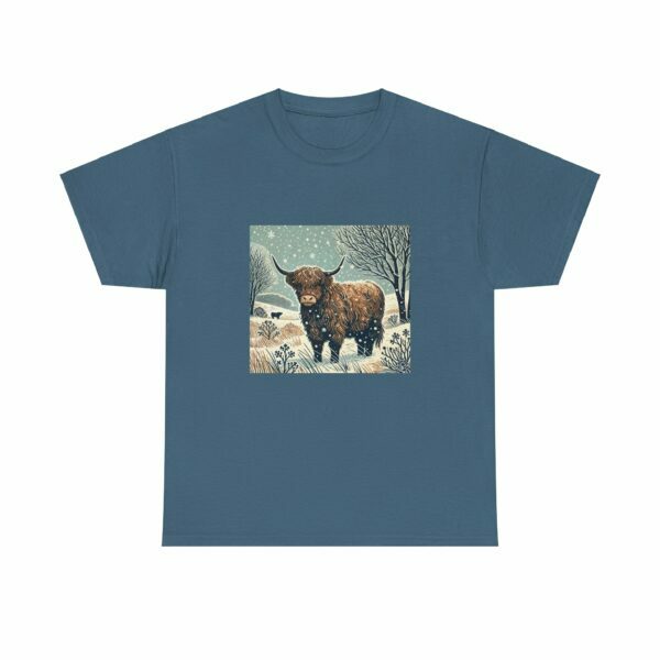 Heather the Highland Cattle - Heavy Cotton Tee - Image 8