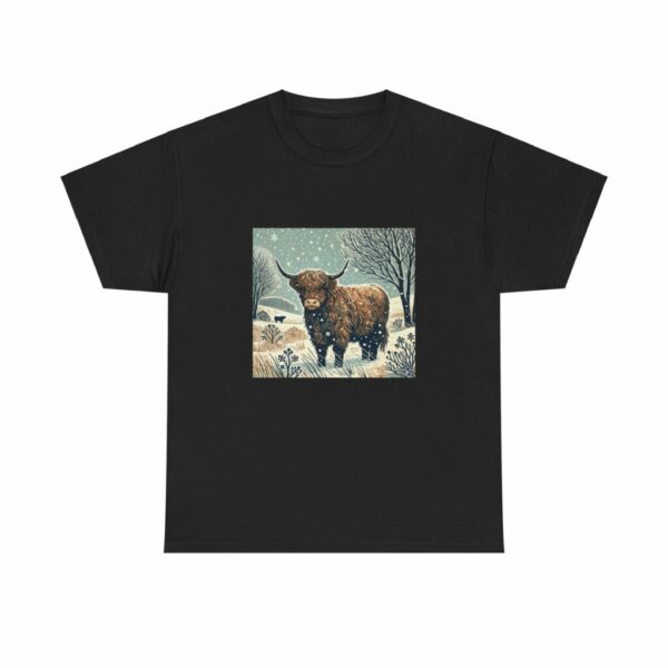 Heather the Highland Cattle - Heavy Cotton Tee - Image 2