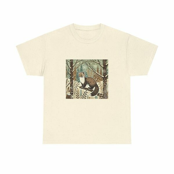 Fern the Pine Marten - Heavy Cotton Tee - Image 5