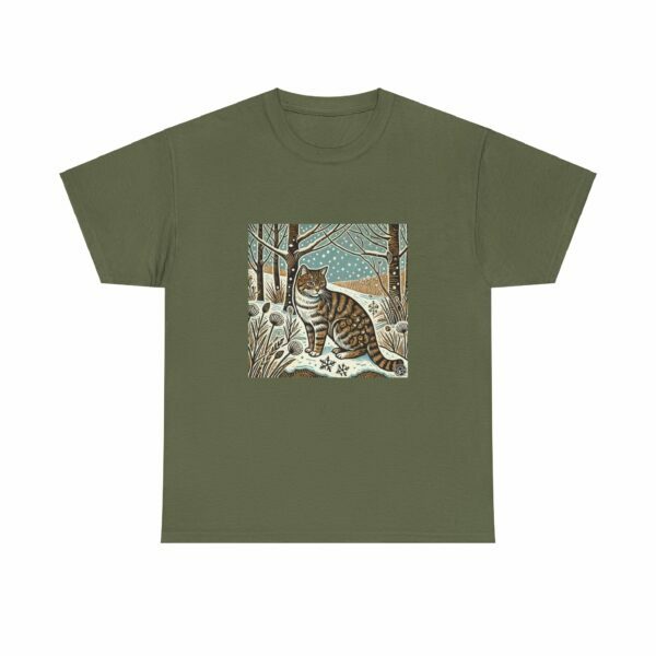 Bramble the Scottish Wildcat - Heavy Cotton Tee - Image 6