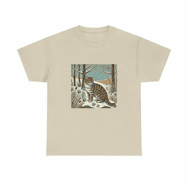 Bramble the Scottish Wildcat - Heavy Cotton Tee - Image 3