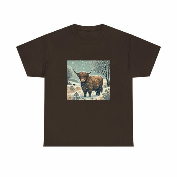 Heather the Highland Cattle - Heavy Cotton Tee - Image 4