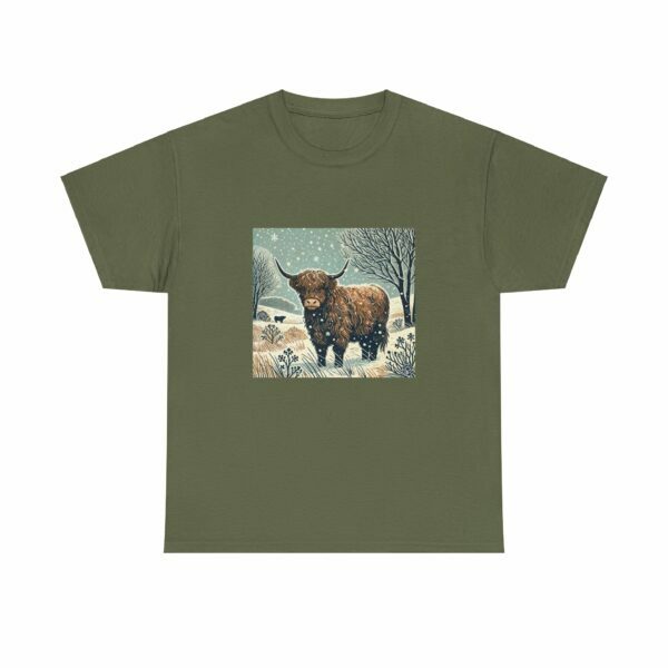 Heather the Highland Cattle - Heavy Cotton Tee - Image 6