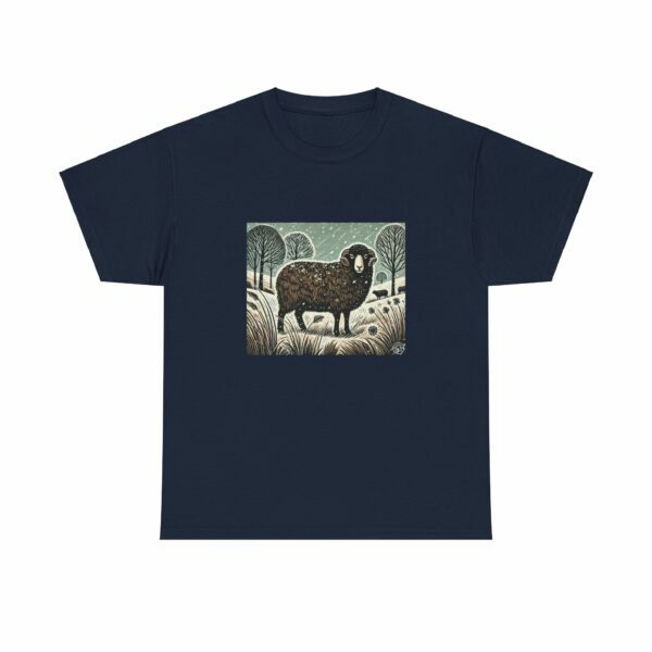 Shadow the Black Welsh Mountain Sheep - Heavy Cotton Tee - Image 10