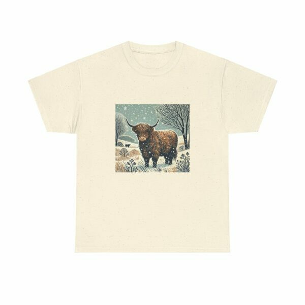 Heather the Highland Cattle - Heavy Cotton Tee - Image 5