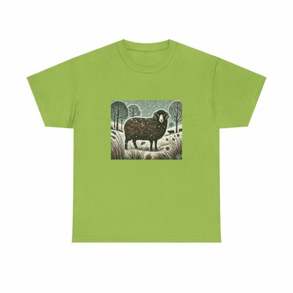 Shadow the Black Welsh Mountain Sheep - Heavy Cotton Tee - Image 7