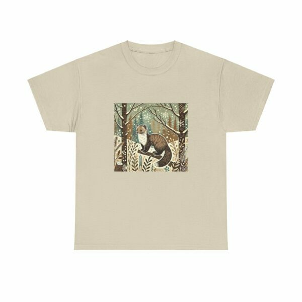 Fern the Pine Marten - Heavy Cotton Tee - Image 3