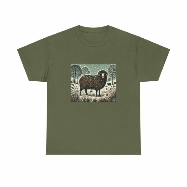 Shadow the Black Welsh Mountain Sheep - Heavy Cotton Tee - Image 6