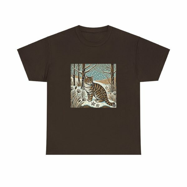 Bramble the Scottish Wildcat - Heavy Cotton Tee - Image 4