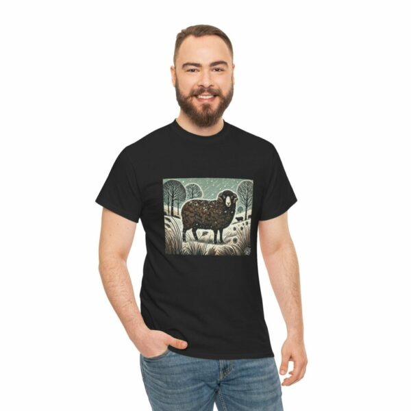 Shadow the Black Welsh Mountain Sheep - Heavy Cotton Tee