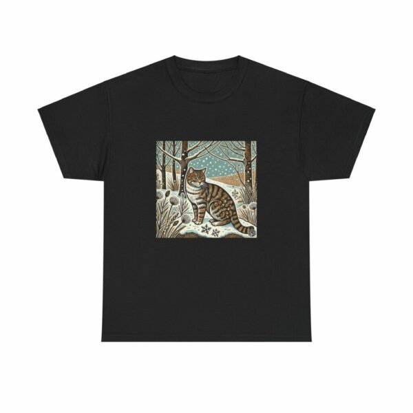 Bramble the Scottish Wildcat - Heavy Cotton Tee - Image 2