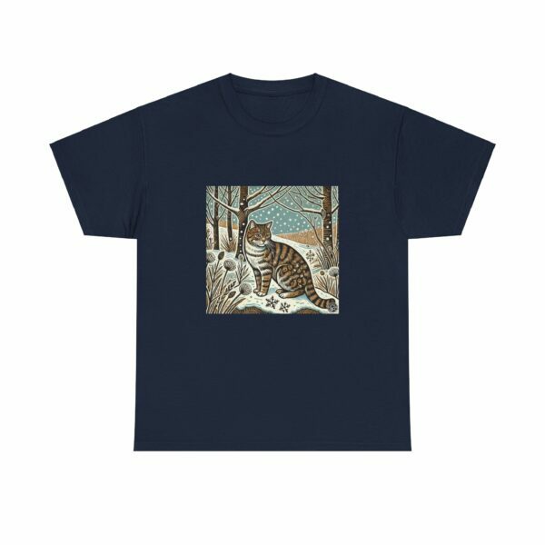 Bramble the Scottish Wildcat - Heavy Cotton Tee - Image 10