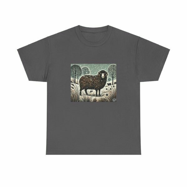 Shadow the Black Welsh Mountain Sheep - Heavy Cotton Tee - Image 9