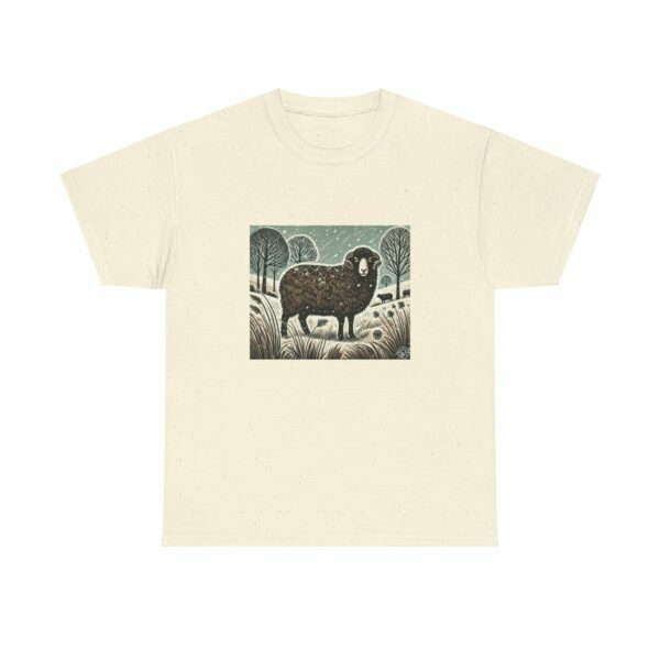 Shadow the Black Welsh Mountain Sheep - Heavy Cotton Tee - Image 5