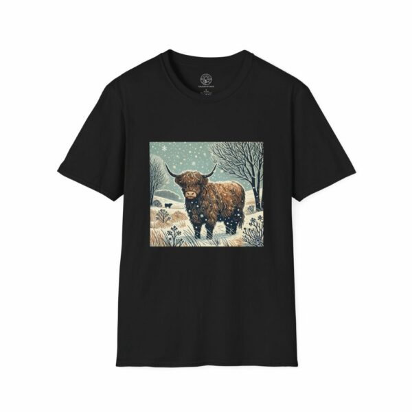 Heather the Highland Cattle - Woodland Wildlife Series Softstyle T-Shirt