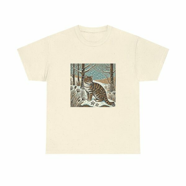 Bramble the Scottish Wildcat - Heavy Cotton Tee - Image 5