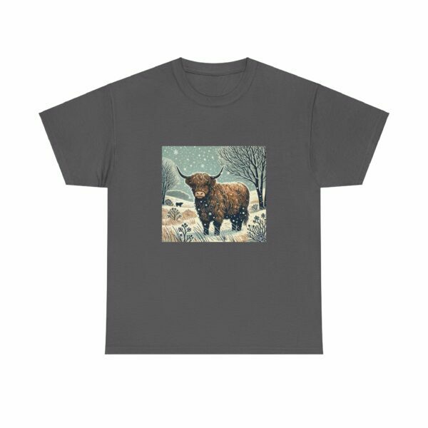 Heather the Highland Cattle - Heavy Cotton Tee - Image 9