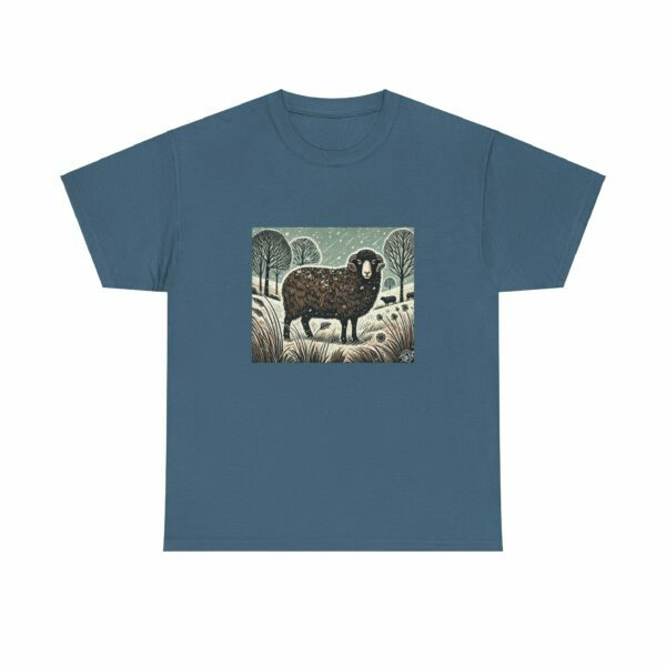 Shadow the Black Welsh Mountain Sheep - Heavy Cotton Tee - Image 8