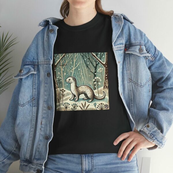 Whisper the Weasel - Woodland Wildlife Series Heavy Cotton Tee