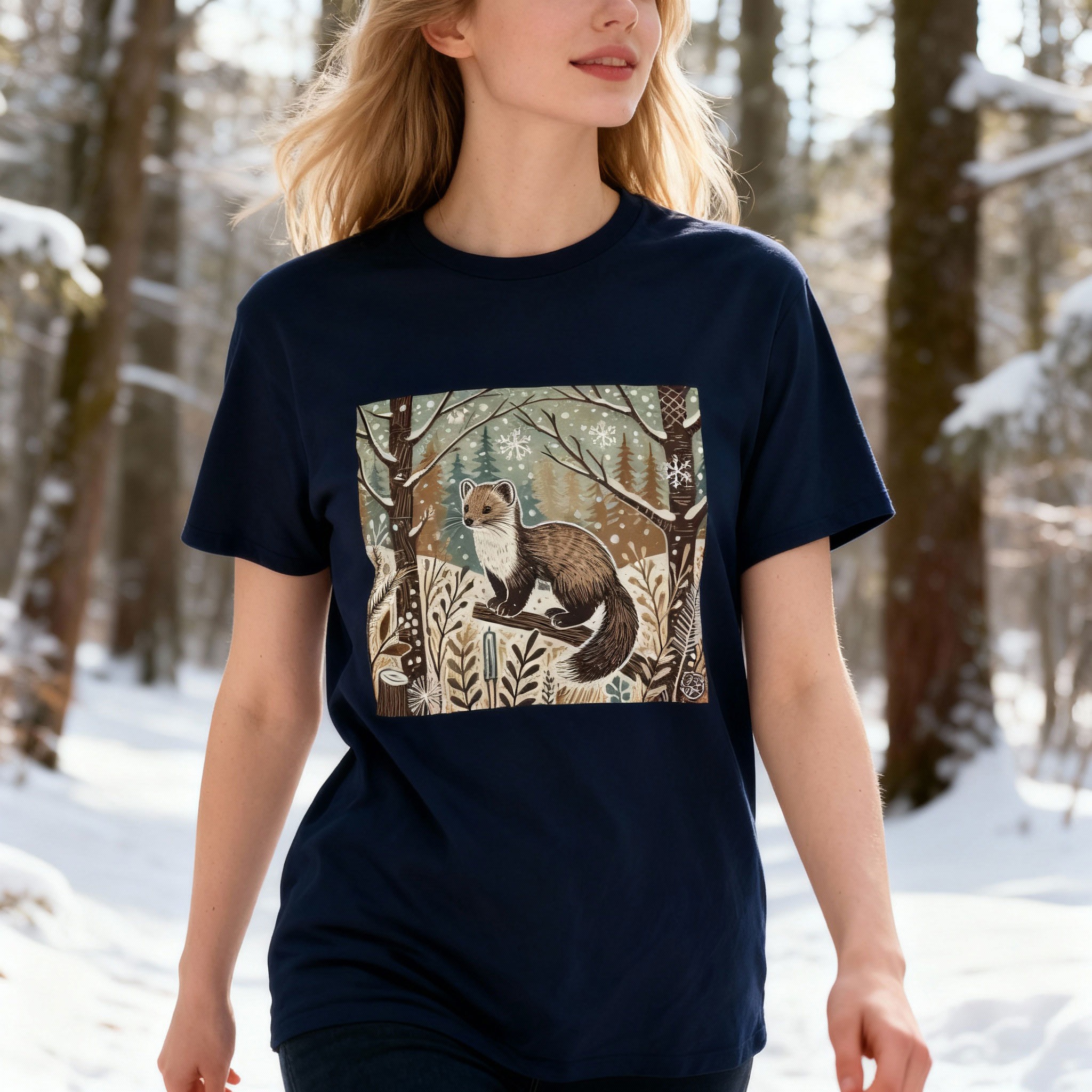 Fern the Pine Marten - Heavy Cotton Tee