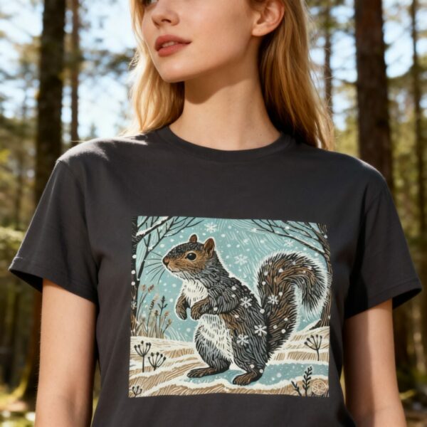 Acorn the Grey Squirrel - Heavy Cotton Tee