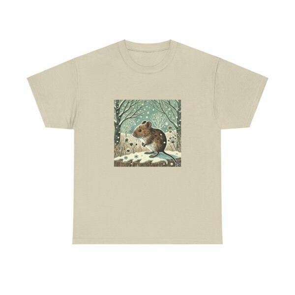 Scamper the Wood Mouse - Heavy Cotton Tee - Image 3