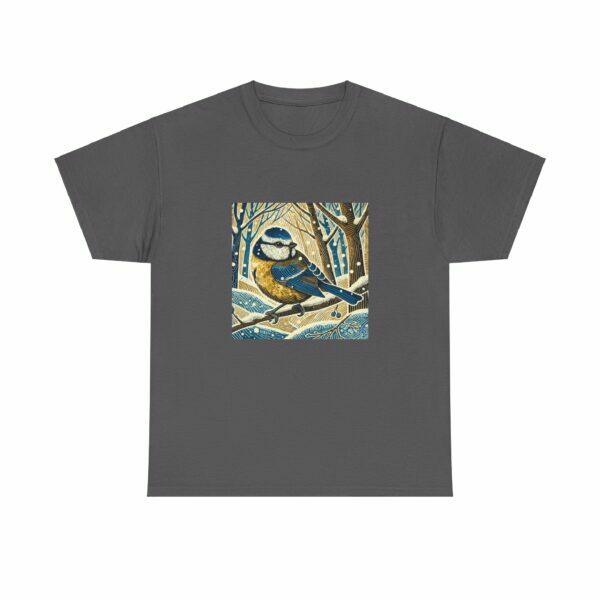 Willow the Blue Tit - Heavy Cotton Tee - Image 7