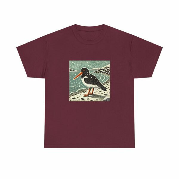 Pearl the Oystercatcher - Heavy Cotton Tee - Image 4