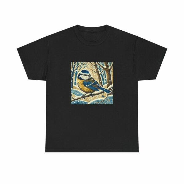Willow the Blue Tit - Heavy Cotton Tee - Image 2