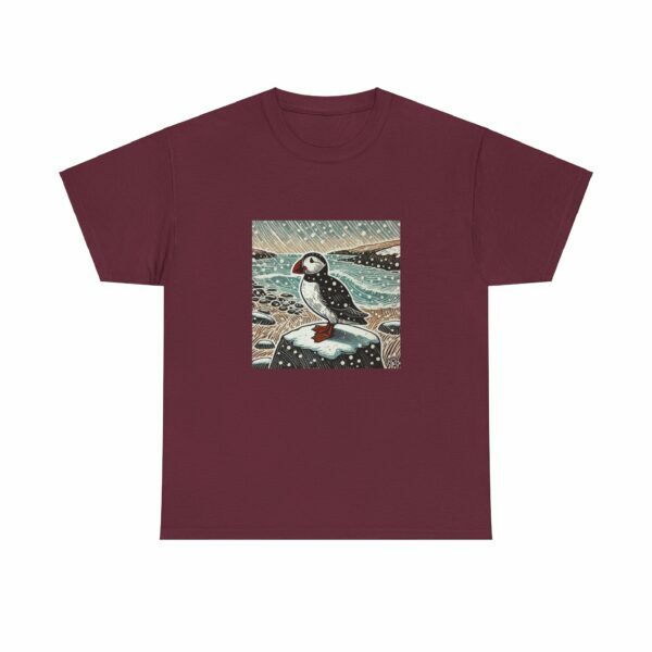 Tully the Puffin - Heavy Cotton Tee - Image 4