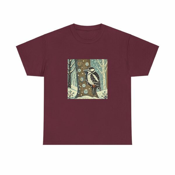 Alder the Woodpecker - Heavy Cotton Tee - Image 4