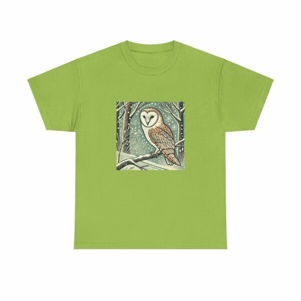 Echo the Barn Owl - Heavy Cotton Tee - Image 6