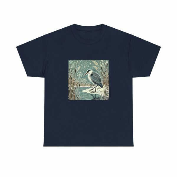 Storm the Grey Heron - Heavy Cotton Tee - Image 8