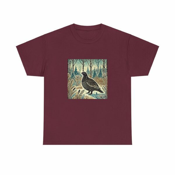 Magnus the Black Grouse - Heavy Cotton Tee - Image 4