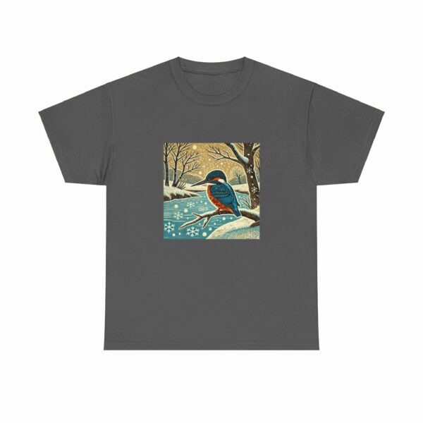 Flare the Kingfisher - Heavy Cotton Tee - Image 7