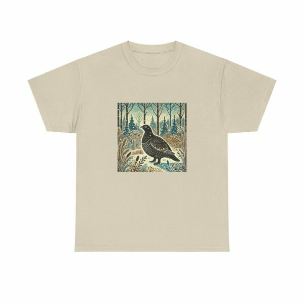 Magnus the Black Grouse - Heavy Cotton Tee - Image 3