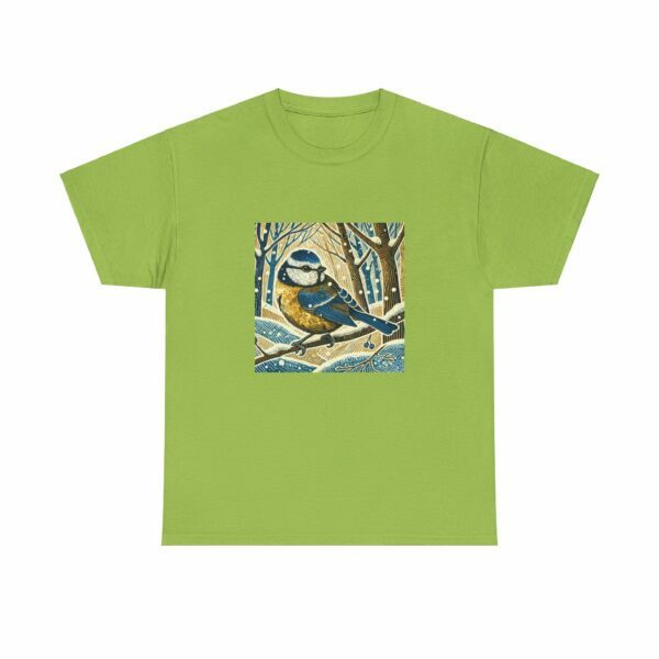 Willow the Blue Tit - Heavy Cotton Tee - Image 6