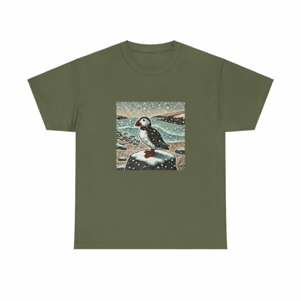 Tully the Puffin - Heavy Cotton Tee - Image 5