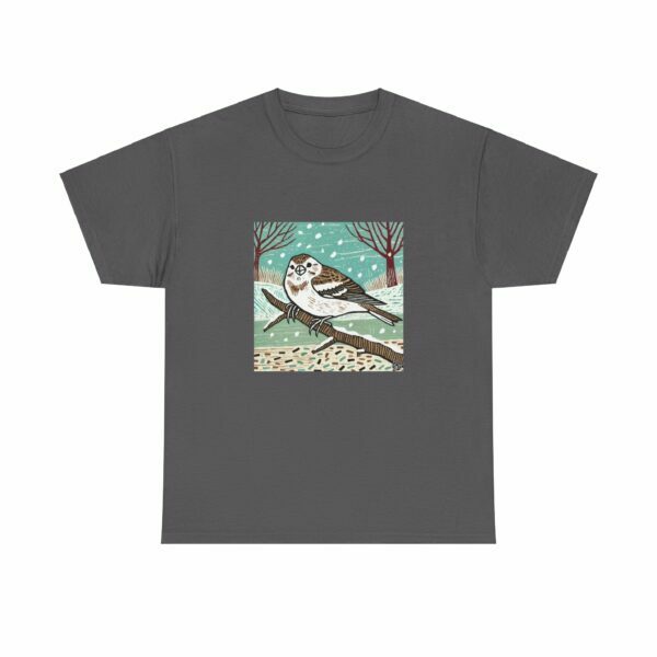 Frost the Snow Bunting - Heavy Cotton Tee - Image 7