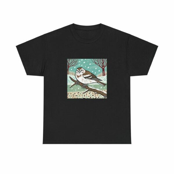Frost the Snow Bunting - Heavy Cotton Tee - Image 2