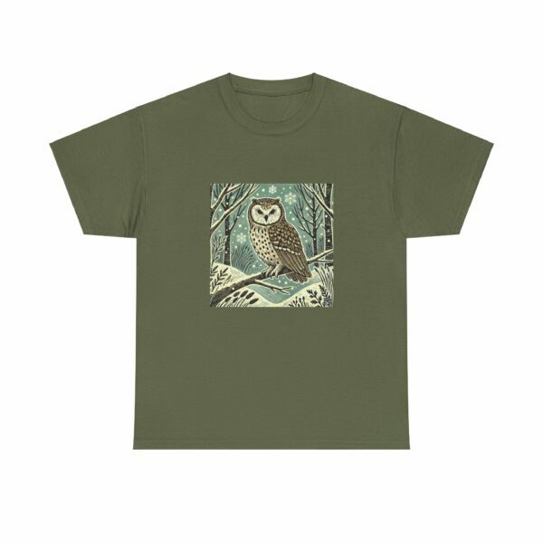 Luna the Owl - Heavy Cotton Tee - Image 5