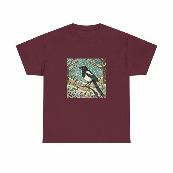 Jet the Magpie - Heavy Cotton Tee - Image 4