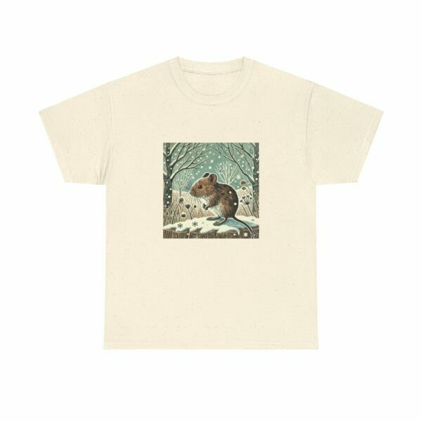 Scamper the Wood Mouse - Heavy Cotton Tee - Image 5