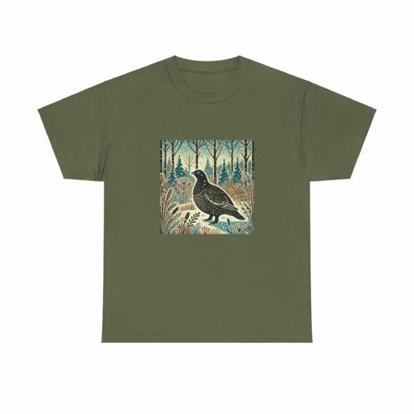Magnus the Black Grouse - Heavy Cotton Tee - Image 5